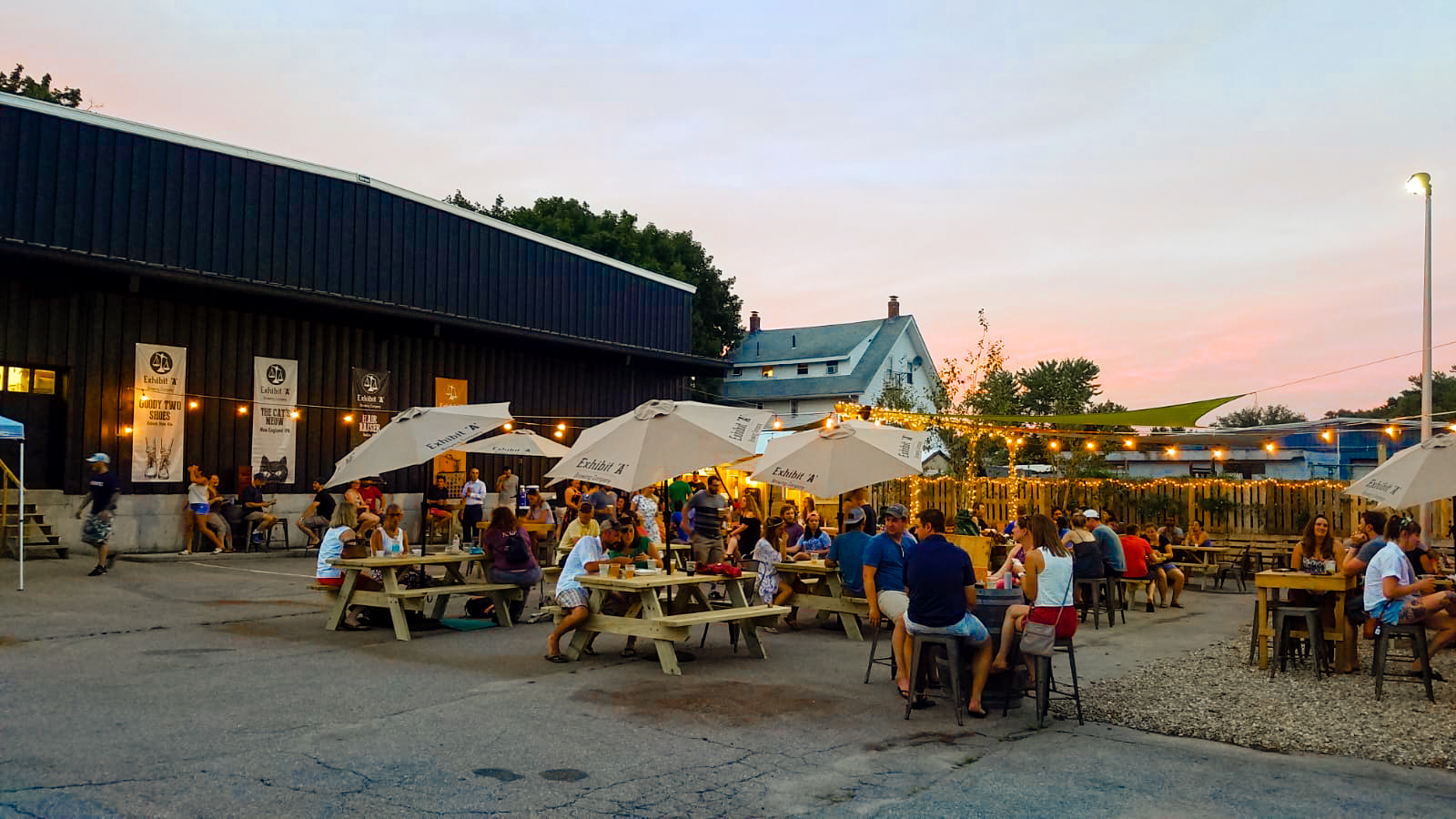 EAB-0001 Beer Garden on a summer evening